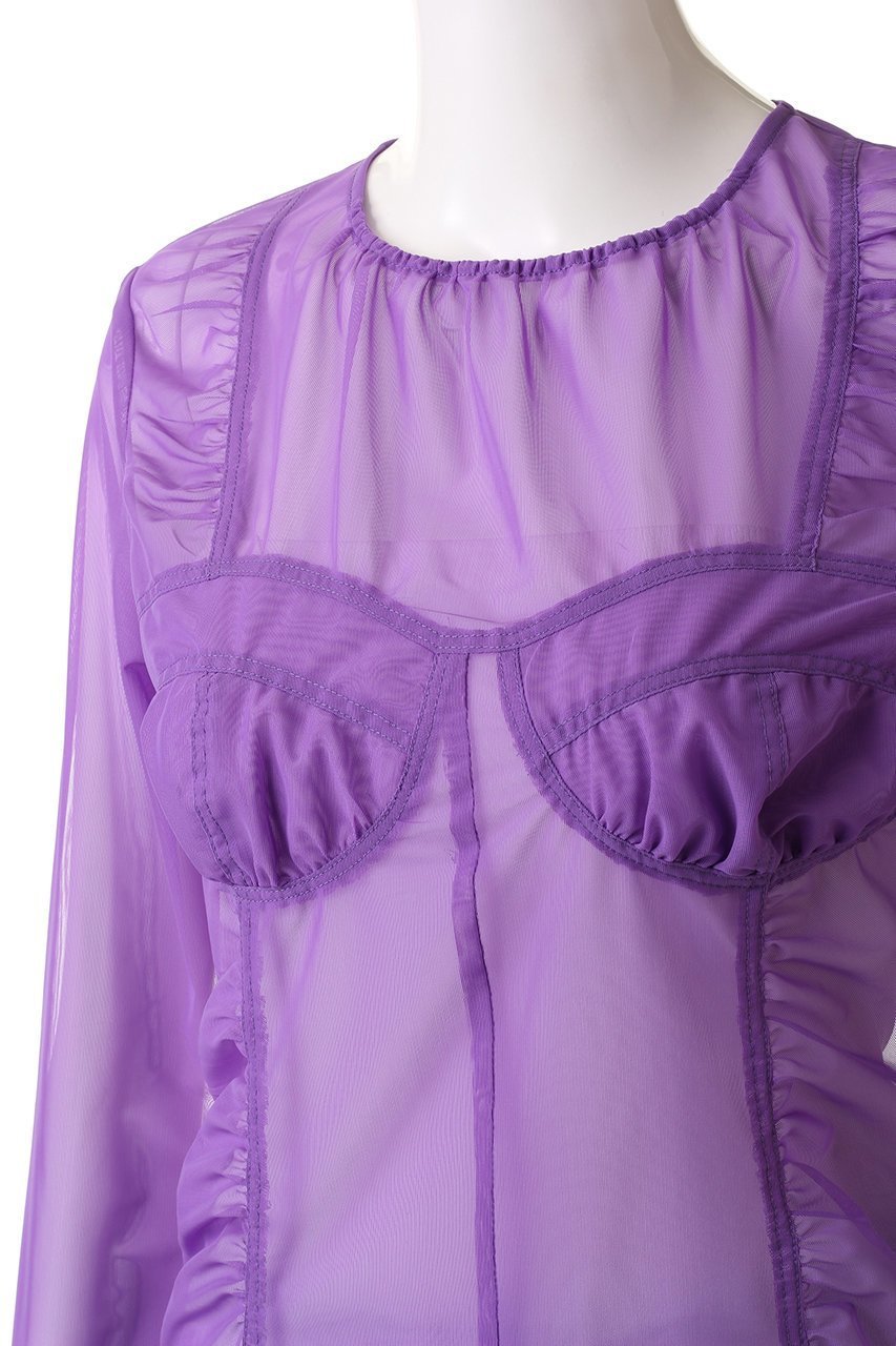 【プランク プロジェクト/PRANK PROJECT】のブラカップチュールトップ / Barassiere Cup Tulle Top 人気、トレンドファッション・服の通販 founy(ファニー) 　ファッション　Fashion　レディースファッション　Fashion for Women　トップス・カットソー　Cut & Sew Tops　キャミソール&ノースリーブ　Camisoles & Sleeveless Tops　シャツ・ブラウス・オフィスカジュアル　Elegant Blouses & Button-Ups　ロングTシャツ・Tシャツ　Longline T-Shirts & Tees　カットソー・ベーシックTシャツ　Cut-and-Sewn Tops / Stretch Tees & Basics　インナー　Innerwear　キャミソール　Camisole, Spaghetti Strap Top　ギャザー　Gathered, Ruffled　ストレッチ　Stretch, Stretchy Fabric　タンク　Tank Top, Sleeveless Top　チュール　Tulip, Tulip Motif　夏　Summer　other-5|ID: prp329100003135260 ipo3291000000032838327