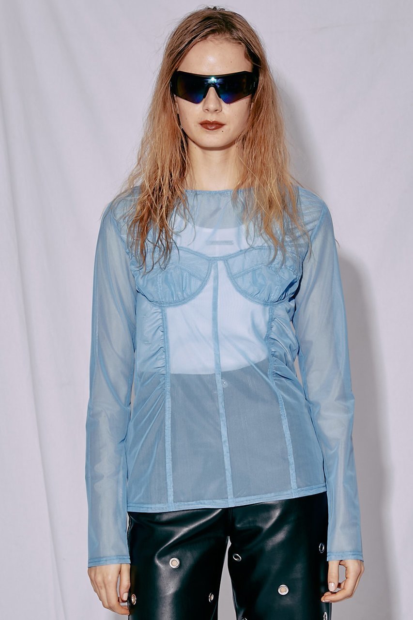 【プランク プロジェクト/PRANK PROJECT】のブラカップチュールトップ / Barassiere Cup Tulle Top 人気、トレンドファッション・服の通販 founy(ファニー) 　ファッション　Fashion　レディースファッション　Fashion for Women　トップス・カットソー　Cut & Sew Tops　キャミソール&ノースリーブ　Camisoles & Sleeveless Tops　シャツ・ブラウス・オフィスカジュアル　Elegant Blouses & Button-Ups　ロングTシャツ・Tシャツ　Longline T-Shirts & Tees　カットソー・ベーシックTシャツ　Cut-and-Sewn Tops / Stretch Tees & Basics　インナー　Innerwear　キャミソール　Camisole, Spaghetti Strap Top　ギャザー　Gathered, Ruffled　ストレッチ　Stretch, Stretchy Fabric　タンク　Tank Top, Sleeveless Top　チュール　Tulip, Tulip Motif　夏　Summer　other-8|ID: prp329100003135260 ipo3291000000032838350