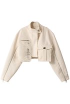 【プランク プロジェクト/PRANK PROJECT】のショートレングスバイカーブルゾン / Short-length Biker Blouson O.WHT(オフホワイト)|ID: prp329100003135273 ipo3291000000032915252