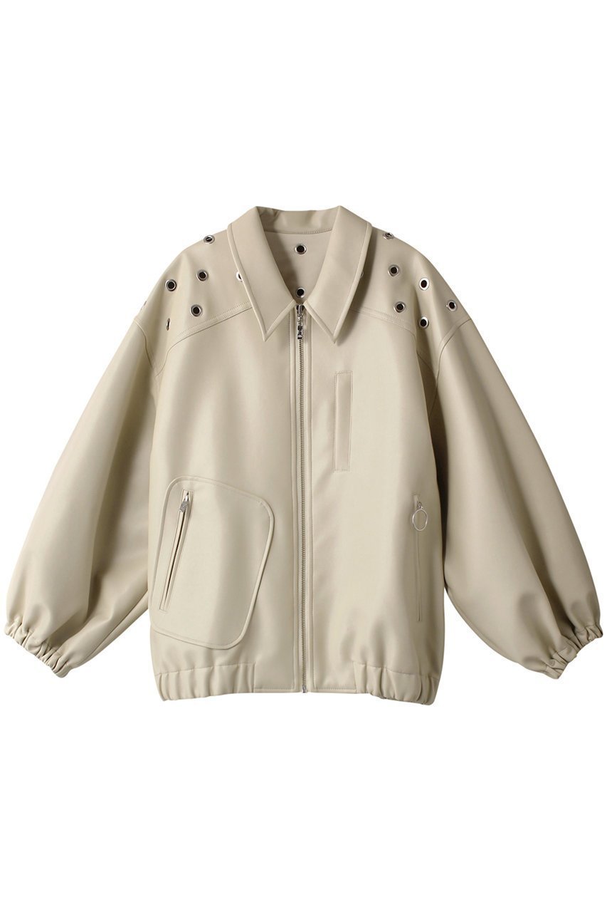 【プランク プロジェクト/PRANK PROJECT】のスタッズオーバーブルゾン / Studs Over Blouson インテリア・キッズ・メンズ・レディースファッション・服の通販 founy(ファウニー) 　ファッション　Fashion　レディースファッション　Fashion for Women　アウター　Coat / Outerwear Collection　レディースジャケット・軽アウター　Jackets　ブルゾンジャケット・スポーティアウター　Blouson Jackets　おすすめ　Recommended / Our Picks　シンプル　Simple, Minimal　ジャケット　Jacket, Outerwear　デニム　Denim, Jeans Material　バランス　Balance, Style Balance　フェイクレザー　Faux Leather, PU Leather　ブルゾン　Blouson, Bomber Jacket　ヨーク　Yoke, Yoke Design　WHT(ホワイト)|ID: prp329100003135274 ipo3291000000036759421