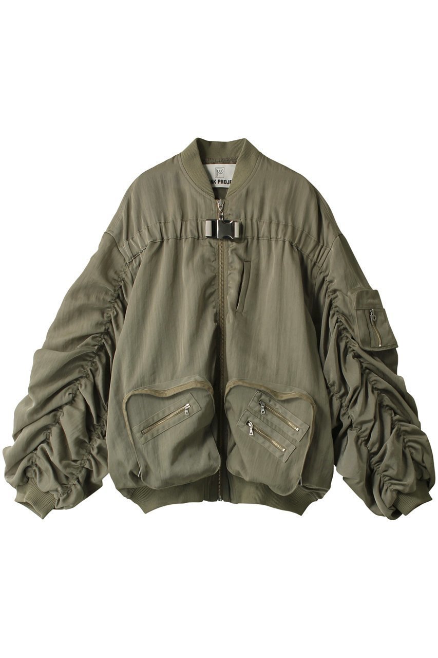 【プランク プロジェクト/PRANK PROJECT】のボンバージャケット / Bomber Jacket インテリア・キッズ・メンズ・レディースファッション・服の通販 founy(ファニー) 　ファッション　Fashion　レディースファッション　Fashion for Women　アウター　Coat / Outerwear Collection　レディースジャケット・軽アウター　Jackets　ブルゾンジャケット・スポーティアウター　Blouson Jackets　ギャザー　Gathered, Ruffled　ジャケット　Jacket, Outerwear　ブルゾン　Blouson, Bomber Jacket　ポケット　Pocket, Pocket Detail　エレガント 上品　Elegant　KHK(カーキ)|ID: prp329100003135275 ipo3291000000032966990