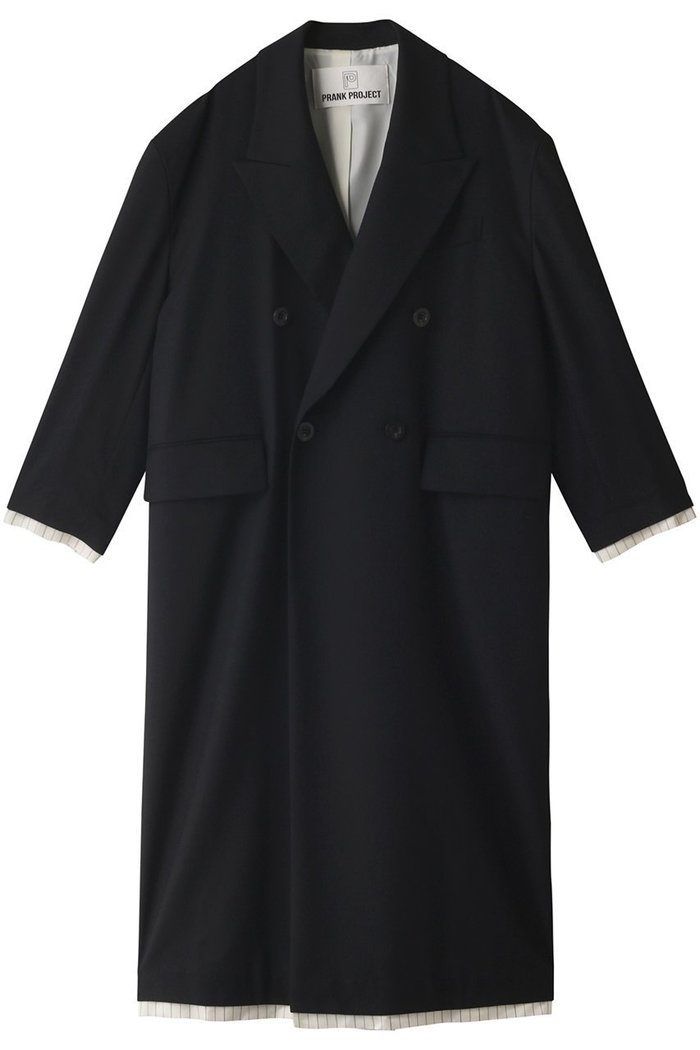 【プランク プロジェクト/PRANK PROJECT】のピークドカラービッグチェスターコート / Peaked Collar Big Chester Coat インテリア・キッズ・メンズ・レディースファッション・服の通販 founy(ファニー) https://founy.com/ ファッション Fashion レディースファッション Fashion for Women アウター Coat / Outerwear Collection コート・ロングコート・ピーコート Long Coats, Peacoats & More チェスターコート・ロング丈アウター Chester Coats / Chesterfield Long Coats おすすめ Recommended / Our Picks キャップ Cap, Baseball Cap サマー Summer, Summer Style ストライプ Stripe, Striped Pattern チェスターコート Chester Coat, Long Coat ツイスト Tweed, Tweed Fabric デニム Denim, Jeans Material ロング Long, Long-Length ワイド Wide, Wide Fit 日本製 Made In Japan 無地 Plain, Solid Color |ID: prp329100003135279 ipo3291000000035369077