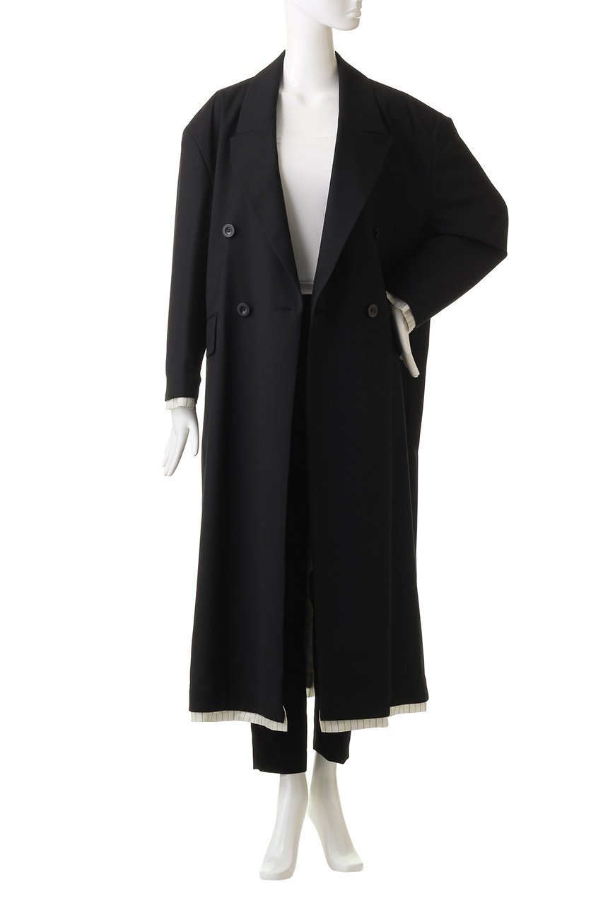 【プランク プロジェクト/PRANK PROJECT】のピークドカラービッグチェスターコート / Peaked Collar Big Chester Coat 人気、トレンドファッション・服の通販 founy(ファニー) 　ファッション　Fashion　レディースファッション　Fashion for Women　アウター　Coat / Outerwear Collection　コート・ロングコート・ピーコート　Long Coats, Peacoats & More　チェスターコート・ロング丈アウター　Chester Coats / Chesterfield Long Coats　おすすめ　Recommended / Our Picks　キャップ　Cap, Baseball Cap　サマー　Summer, Summer Style　ストライプ　Stripe, Striped Pattern　チェスターコート　Chester Coat, Long Coat　ツイスト　Tweed, Tweed Fabric　デニム　Denim, Jeans Material　ロング　Long, Long-Length　ワイド　Wide, Wide Fit　日本製　Made In Japan　無地　Plain, Solid Color　other-7|ID: prp329100003135279 ipo3291000000035686359