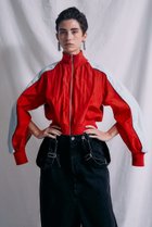 【プランク プロジェクト/PRANK PROJECT】のZIPギャザーショートジャケット / Zip Gathered Short Jacket RED(レッド)|ID:prp329100003135281