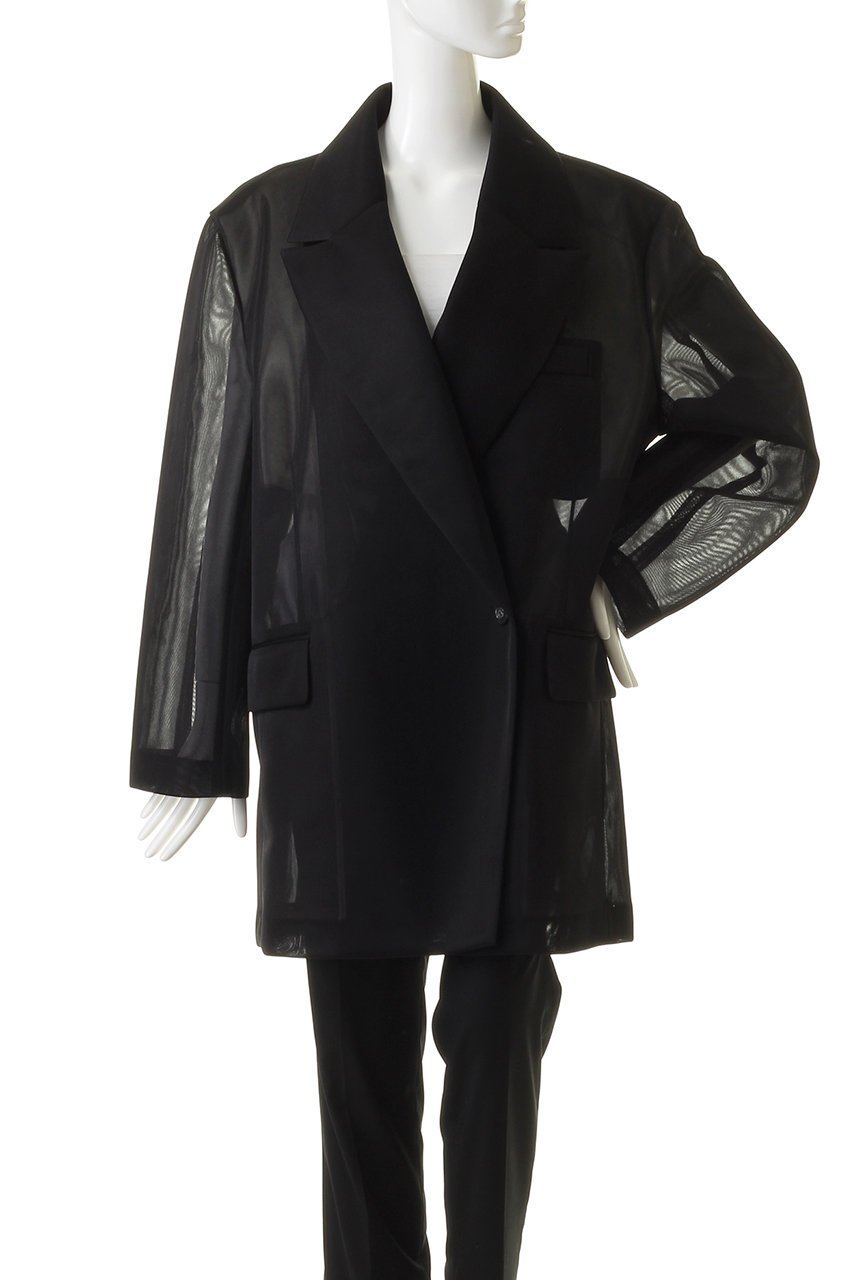 【プランク プロジェクト/PRANK PROJECT】のシースルーオーバージャケット / See-through Over Jacket 人気、トレンドファッション・服の通販 founy(ファニー) 　ファッション　Fashion　レディースファッション　Fashion for Women　アウター　Coat / Outerwear Collection　レディースジャケット・軽アウター　Jackets　おすすめ　Recommended / Our Picks　ジャケット　Jacket, Outerwear　ダブル　Double, Double-Breasted　ボトム　Bottoms, Lower Wear　マニッシュ　Mannish, Boyish　ラッセル　Raschel, Raschel Lace　ルーズ　Loose, Oversized　other-2|ID: prp329100003135286 ipo3291000000032914979