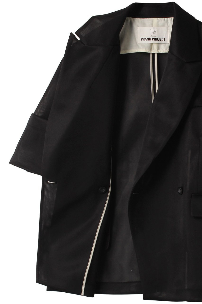 【プランク プロジェクト/PRANK PROJECT】のシースルーオーバージャケット / See-through Over Jacket 人気、トレンドファッション・服の通販 founy(ファニー) 　ファッション　Fashion　レディースファッション　Fashion for Women　アウター　Coat / Outerwear Collection　レディースジャケット・軽アウター　Jackets　おすすめ　Recommended / Our Picks　ジャケット　Jacket, Outerwear　ダブル　Double, Double-Breasted　ボトム　Bottoms, Lower Wear　マニッシュ　Mannish, Boyish　ラッセル　Raschel, Raschel Lace　ルーズ　Loose, Oversized　other-6|ID: prp329100003135286 ipo3291000000036797864