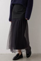 【ウィムガゼット/Whim Gazette】のチュール切り替えスカート ブラック|ID:prp329100003135372