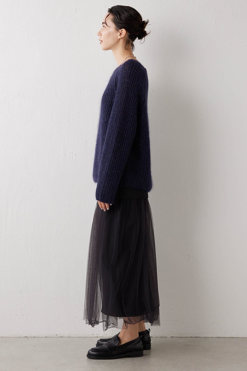 【ウィムガゼット/Whim Gazette】のチュール切り替えスカート 人気、トレンドファッション・服の通販 founy(ファニー) 　ファッション　Fashion　レディースファッション　Fashion for Women　スカート　Skirts　ロングスカート　Long Skirts / Maxi & Midi Skirts　スリット　Slit, Slit Detail　チュール　Tulip, Tulip Motif　ドッキング　Docking, Mixed Material　ロング　Long, Long-Length　エレガント 上品　Elegant　other-4|ID: prp329100003135372 ipo3291000000032824582