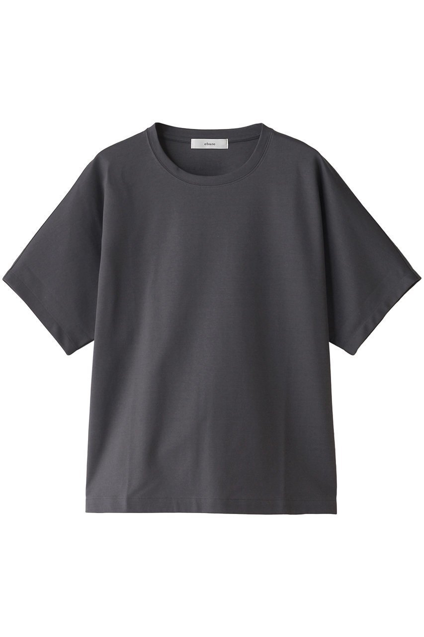 【エブール/ebure】のピュアオーガニックバイオ クルーネックカットソー インテリア・キッズ・メンズ・レディースファッション・服の通販 founy(ファニー) 　ファッション　Fashion　レディースファッション　Fashion for Women　トップス・カットソー　Cut & Sew Tops　シャツ・ブラウス・オフィスカジュアル　Elegant Blouses & Button-Ups　ロングTシャツ・Tシャツ　Longline T-Shirts & Tees　カットソー・ベーシックTシャツ　Cut-and-Sewn Tops / Stretch Tees & Basics　なめらか　Smooth, Silky Texture　ショート　Short, Short Length　シンプル　Simple, Minimal　スリーブ　Sleeve, Long Sleeve / Short Sleeve　ボトム　Bottoms, Lower Wear　再入荷　Restock / Back in Stock　定番　Standard, Basic Item　ダークグレー|ID: prp329100003135408 ipo3291000000032891189