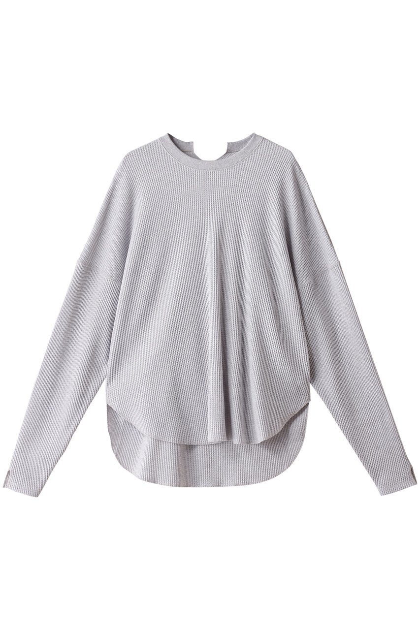 【サードマガジン/THIRD MAGAZINE】のワッフルロングスリーブ インテリア・キッズ・メンズ・レディースファッション・服の通販 founy(ファニー) 　ファッション　Fashion　レディースファッション　Fashion for Women　トップス・カットソー　Cut & Sew Tops　シャツ・ブラウス・オフィスカジュアル　Elegant Blouses & Button-Ups　ロングTシャツ・Tシャツ　Longline T-Shirts & Tees　カットソー・ベーシックTシャツ　Cut-and-Sewn Tops / Stretch Tees & Basics　シンプル　Simple, Minimal　スリット　Slit, Slit Detail　スリーブ　Sleeve, Long Sleeve / Short Sleeve　ファブリック　Fabric, Textile　ロング　Long, Long-Length　ワッフル　Waffle, Waffle Knit　ライトグレー|ID: prp329100003143859 ipo3291000000032854493