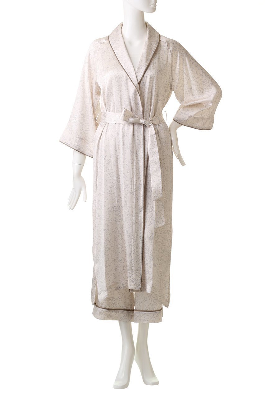 【フートーキョー/Foo Tokyo / GOODS】のシルクガウン 人気、トレンドファッション・服の通販 founy(ファニー) 　おすすめ　Recommended / Our Picks　なめらか　Smooth, Silky Texture　ガウン　Gown, Robe　シルク　Silk, 100% Silk　セットアップ　Set-Up, Coordinated Outfit　トリミング　Trimming, Decorative Edge　パジャマ　Pajamas, Sleepwear　other-2|ID: prp329100003147929 ipo3291000000034241612