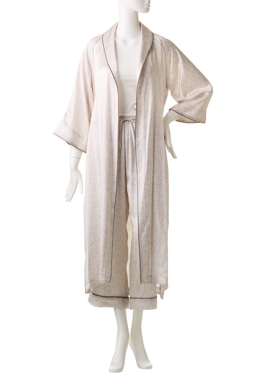 【フートーキョー/Foo Tokyo / GOODS】のシルクガウン 人気、トレンドファッション・服の通販 founy(ファニー) 　おすすめ　Recommended / Our Picks　なめらか　Smooth, Silky Texture　ガウン　Gown, Robe　シルク　Silk, 100% Silk　セットアップ　Set-Up, Coordinated Outfit　トリミング　Trimming, Decorative Edge　パジャマ　Pajamas, Sleepwear　other-8|ID: prp329100003147929 ipo3291000000034241623