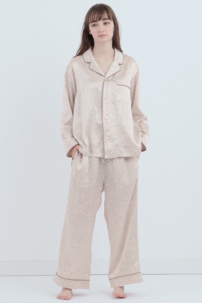 【フートーキョー/Foo Tokyo】の【ボトムス】インテリア ライク シルクパジャマ 人気、トレンドファッション・服の通販 founy(ファニー) 　ファッション　Fashion　レディースファッション　Fashion for Women　おすすめ　Recommended / Our Picks　なめらか　Smooth, Silky Texture　シルク　Silk, 100% Silk　セットアップ　Set-Up, Coordinated Outfit　トリミング　Trimming, Decorative Edge　パジャマ　Pajamas, Sleepwear　再入荷　Restock / Back in Stock　other-8|ID: prp329100003147930 ipo3291000000035022898