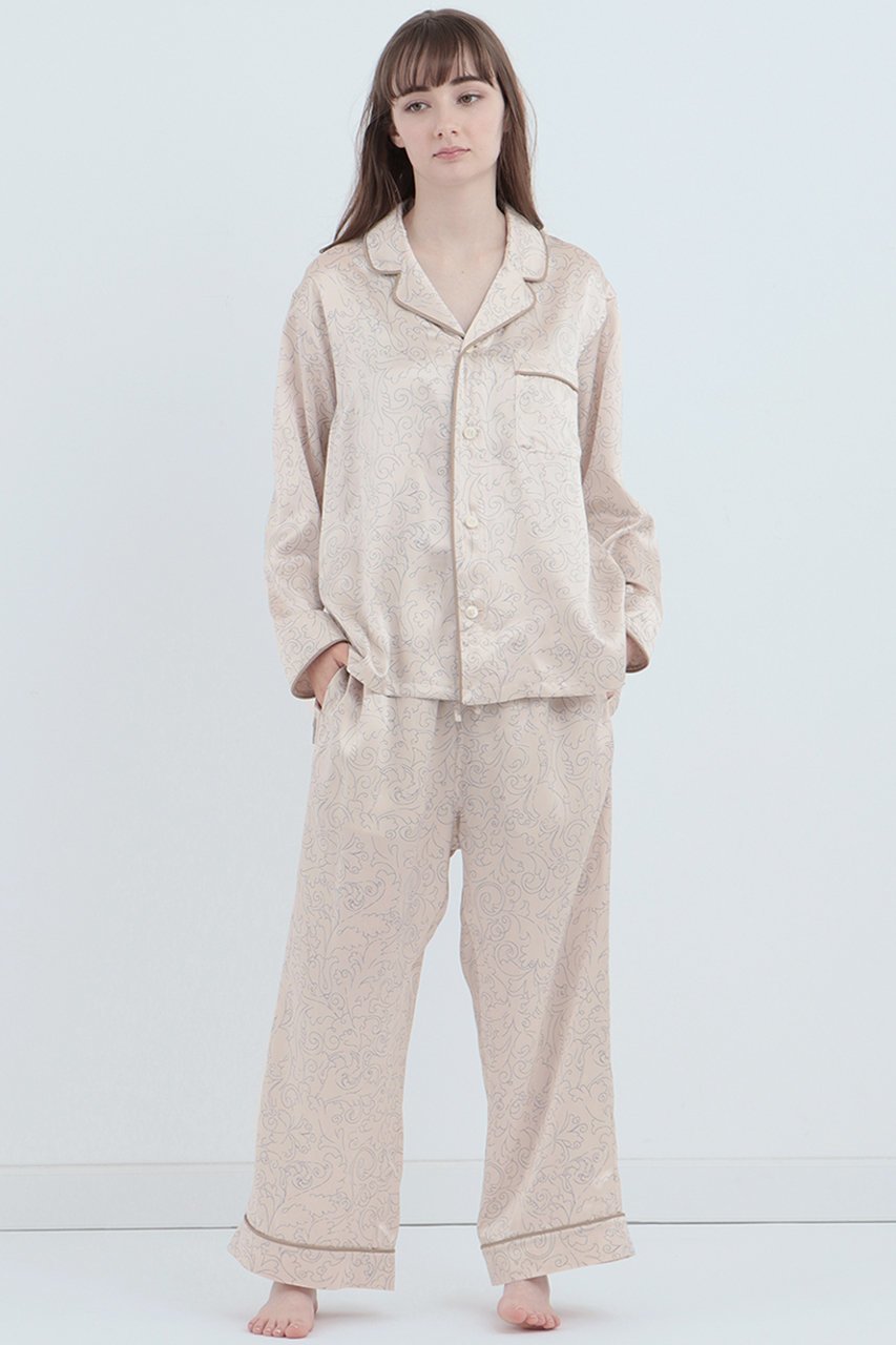 【フートーキョー/Foo Tokyo】の【トップス】インテリア ライク シルクパジャマ 人気、トレンドファッション・服の通販 founy(ファニー) 　ファッション　Fashion　レディースファッション　Ladies' Fashion Online　トップス・カットソー　Tops/Tshirt　おすすめ　Recommend　なめらか　Smooth　シルク　Silk　セットアップ　Set Up　トリミング　Trimming　パジャマ　Pajamas　再入荷　Restock/Back In Stock/Re Arrival　other-7|ID: prp329100003147931 ipo3291000000031395465