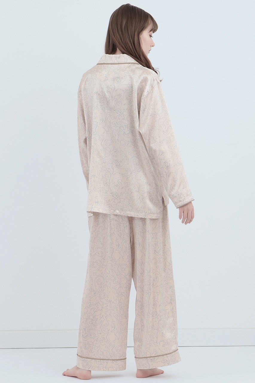 【フートーキョー/Foo Tokyo】の【トップス】インテリア ライク シルクパジャマ 人気、トレンドファッション・服の通販 founy(ファニー) 　ファッション　Fashion　レディースファッション　Fashion for Women　トップス・カットソー　Cut & Sew Tops　おすすめ　Recommended / Our Picks　なめらか　Smooth, Silky Texture　シルク　Silk, 100% Silk　セットアップ　Set-Up, Coordinated Outfit　トリミング　Trimming, Decorative Edge　パジャマ　Pajamas, Sleepwear　再入荷　Restock / Back in Stock　other-8|ID: prp329100003147931 ipo3291000000035022907