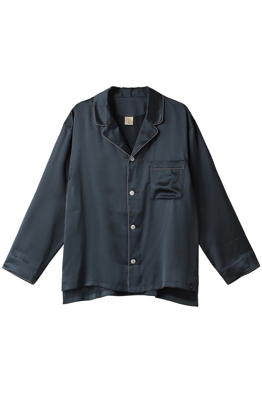 【フートーキョー/Foo Tokyo】の【UNISEX】【トップス】シルクパジャマ インテリア・キッズ・メンズ・レディースファッション・服の通販 founy(ファニー) 　ファッション　Fashion　レディースファッション　Fashion for Women　トップス・カットソー　Cut & Sew Tops　ユニセックス　Unisex, Genderless　おすすめ　Recommended / Our Picks　なめらか　Smooth, Silky Texture　シルク　Silk, 100% Silk　セットアップ　Set-Up, Coordinated Outfit　パジャマ　Pajamas, Sleepwear　エレガントネイビー|ID: prp329100003147933 ipo3291000000032841360