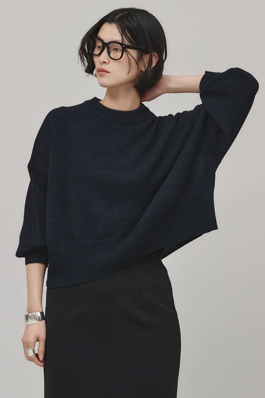 【カレンソロジー/Curensology】のリネンテープヤーンニットプルオーバー 人気、トレンドファッション・服の通販 founy(ファニー) 　ファッション　Fashion　レディースファッション　WOMEN　トップス・カットソー　Tops/Tshirt　ニット　Knit Tops　プルオーバー　Pullover　シンプル　Simple　バランス　Balance　リネン　Linen　ルーズ　Loose　夏　Summer　春　Spring　other-2|ID: prp329100003151999 ipo3291000000031354445