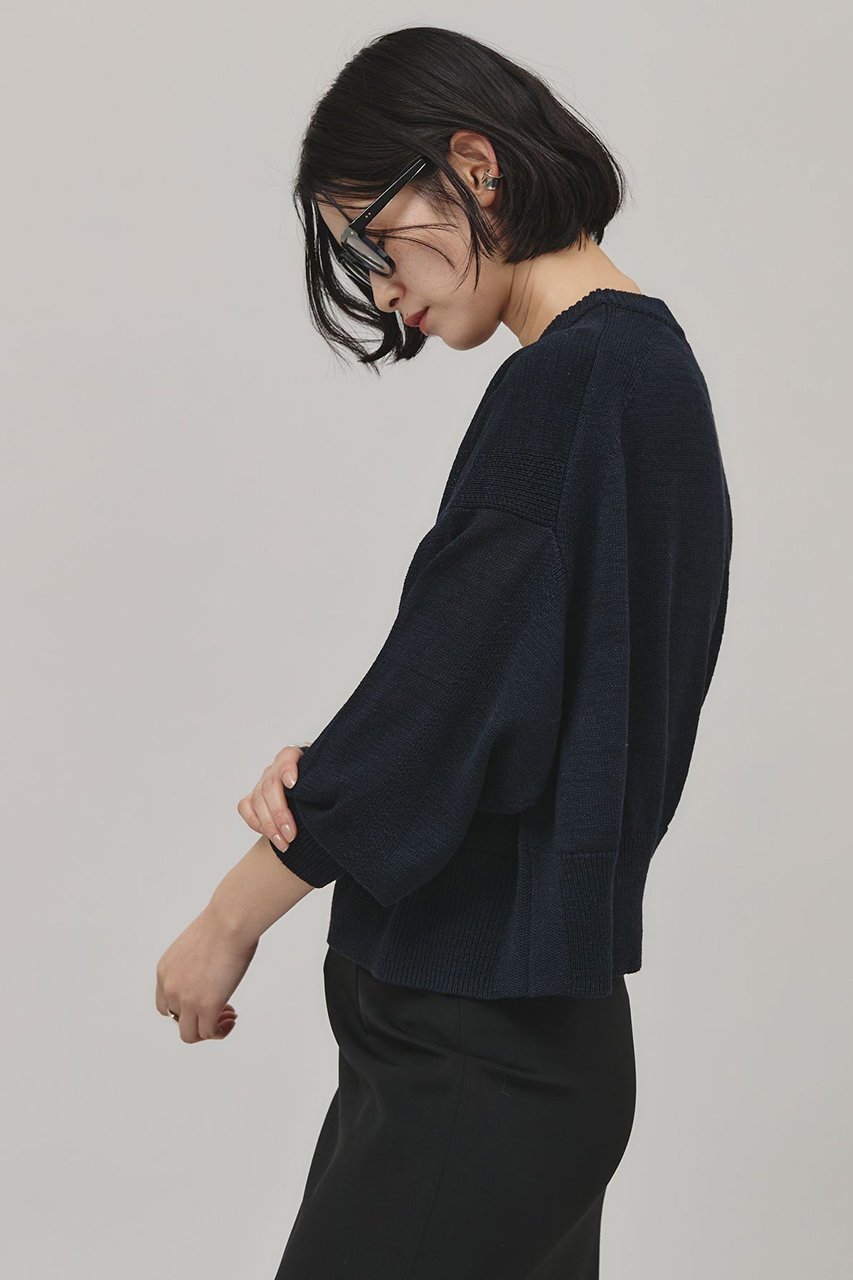 【カレンソロジー/Curensology】のリネンテープヤーンニットプルオーバー 人気、トレンドファッション・服の通販 founy(ファニー) 　ファッション　Fashion　レディースファッション　Fashion for Women　トップス・カットソー　Cut & Sew Tops　ニット　Knit Tops & Sweaters　カジュアルプルオーバー・ニットトップス　Pullovers & Knit Tops / Casual Pullovers　シンプル　Simple, Minimal　バランス　Balance, Style Balance　リネン　Linen, Linen Fabric　ルーズ　Loose, Oversized　夏　Summer　春　Spring　other-4|ID: prp329100003151999 ipo3291000000032940897