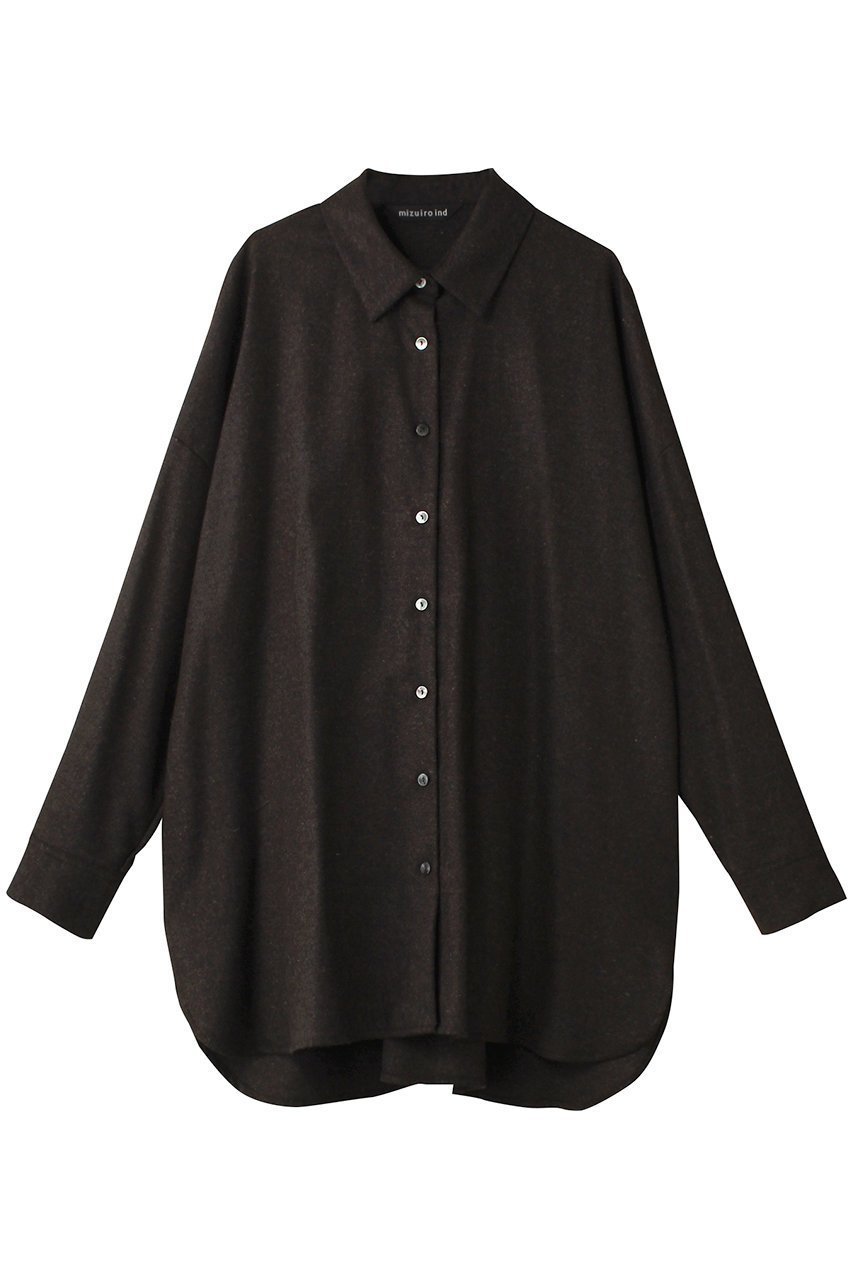 【ミズイロ インド/mizuiro ind】のwide shirt tunic チュニック インテリア・キッズ・メンズ・レディースファッション・服の通販 founy(ファニー) 　ファッション　Fashion　レディースファッション　WOMEN　ワンピース　Dress　チュニック　Tunic　シンプル　Simple　チュニック　Tunic　トレンド　Trend　ワイド　Wide　NEW・新作・新着・新入荷　New Arrivals　brownA|ID: prp329100003153374 ipo3291000000029556044