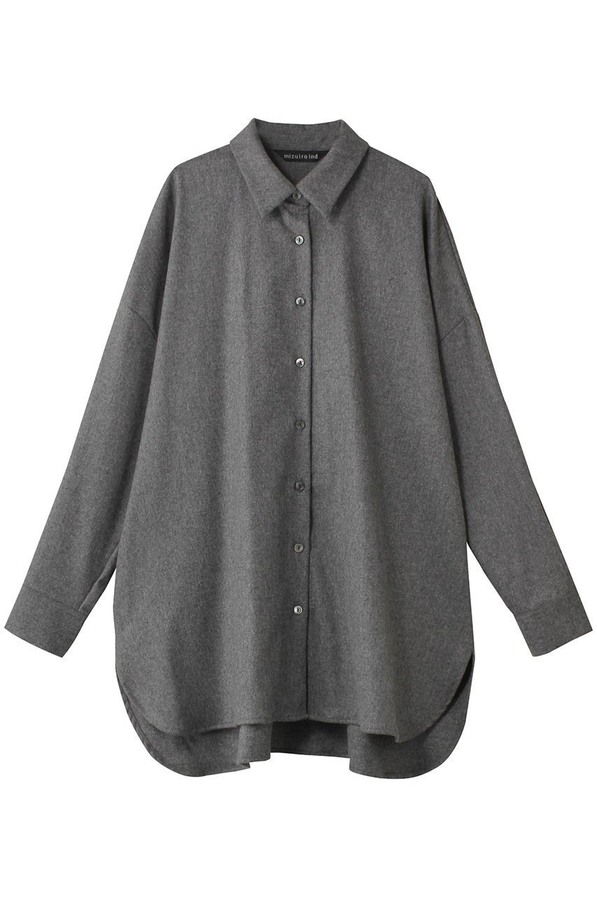 【ミズイロ インド/mizuiro ind】のwide shirt tunic チュニック インテリア・キッズ・メンズ・レディースファッション・服の通販 founy(ファニー) 　ファッション　Fashion　レディースファッション　WOMEN　ワンピース　Dress　チュニック　Tunic　シンプル　Simple　チュニック　Tunic　トレンド　Trend　ワイド　Wide　NEW・新作・新着・新入荷　New Arrivals　grayB|ID: prp329100003153374 ipo3291000000029556045