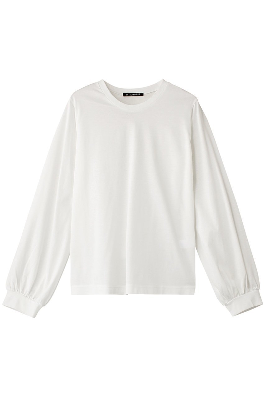 【ミズイロ インド/mizuiro ind】のcrew neck puff slv P/O プルオーバー インテリア・キッズ・メンズ・レディースファッション・服の通販 founy(ファニー) 　ファッション　Fashion　レディースファッション　Fashion for Women　トップス・カットソー　Cut & Sew Tops　シャツ・ブラウス・オフィスカジュアル　Elegant Blouses & Button-Ups　ロングTシャツ・Tシャツ　Longline T-Shirts & Tees　カジュアルプルオーバー・ニットトップス　Pullovers & Knit Tops / Casual Pullovers　カットソー・ベーシックTシャツ　Cut-and-Sewn Tops / Stretch Tees & Basics　インナー　Innerwear　シンプル　Simple, Minimal　スリーブ　Sleeve, Long Sleeve / Short Sleeve　ロング　Long, Long-Length　エレガント 上品　Elegant　off white|ID: prp329100003157280 ipo3291000000032891502