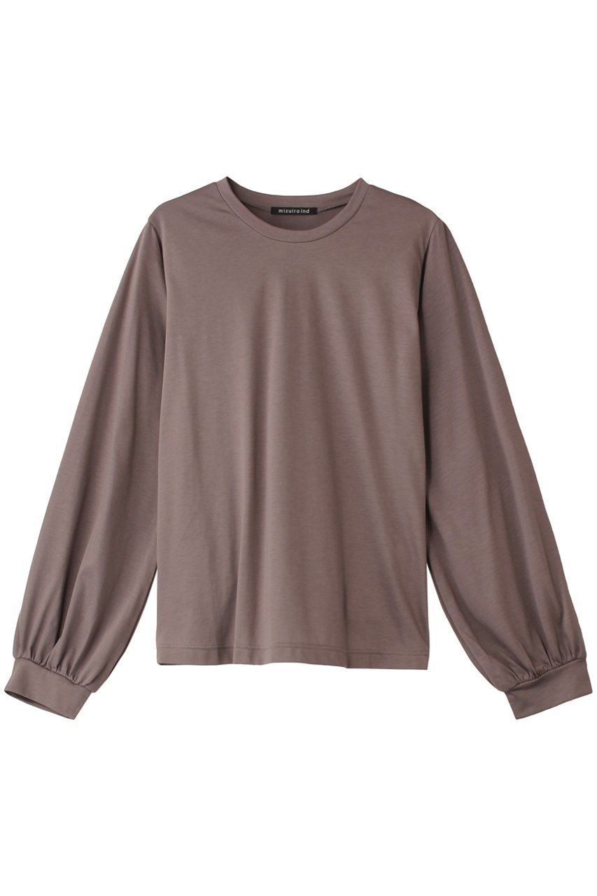 【ミズイロ インド/mizuiro ind】のcrew neck puff slv P/O プルオーバー インテリア・キッズ・メンズ・レディースファッション・服の通販 founy(ファニー) 　ファッション　Fashion　レディースファッション　Fashion for Women　トップス・カットソー　Cut & Sew Tops　シャツ・ブラウス・オフィスカジュアル　Elegant Blouses & Button-Ups　ロングTシャツ・Tシャツ　Longline T-Shirts & Tees　カジュアルプルオーバー・ニットトップス　Pullovers & Knit Tops / Casual Pullovers　カットソー・ベーシックTシャツ　Cut-and-Sewn Tops / Stretch Tees & Basics　インナー　Innerwear　シンプル　Simple, Minimal　スリーブ　Sleeve, Long Sleeve / Short Sleeve　ロング　Long, Long-Length　エレガント 上品　Elegant　gray|ID: prp329100003157280 ipo3291000000032891504