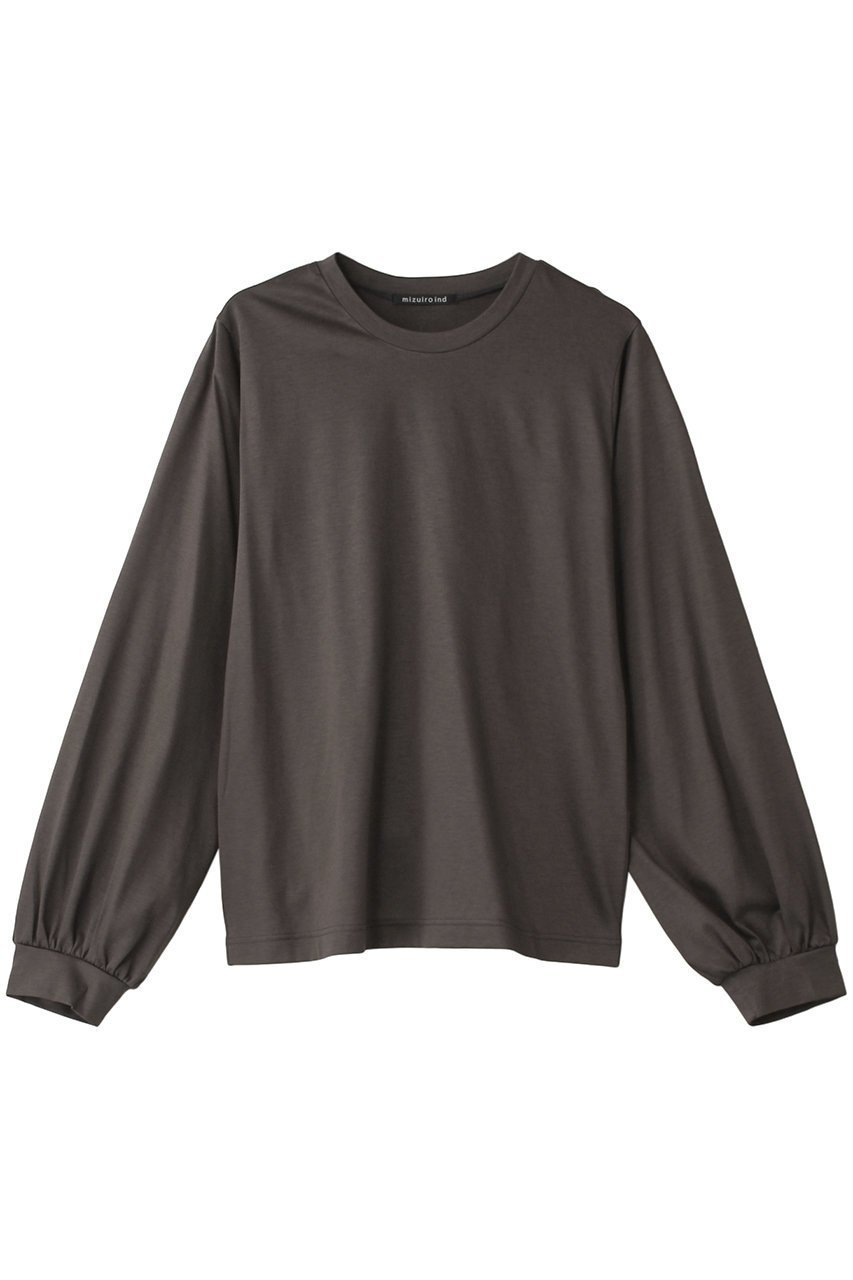 【ミズイロ インド/mizuiro ind】のcrew neck puff slv P/O プルオーバー インテリア・キッズ・メンズ・レディースファッション・服の通販 founy(ファニー) 　ファッション　Fashion　レディースファッション　Fashion for Women　トップス・カットソー　Cut & Sew Tops　シャツ・ブラウス・オフィスカジュアル　Elegant Blouses & Button-Ups　ロングTシャツ・Tシャツ　Longline T-Shirts & Tees　カジュアルプルオーバー・ニットトップス　Pullovers & Knit Tops / Casual Pullovers　カットソー・ベーシックTシャツ　Cut-and-Sewn Tops / Stretch Tees & Basics　インナー　Innerwear　シンプル　Simple, Minimal　スリーブ　Sleeve, Long Sleeve / Short Sleeve　ロング　Long, Long-Length　エレガント 上品　Elegant　c.gray|ID: prp329100003157280 ipo3291000000032891509
