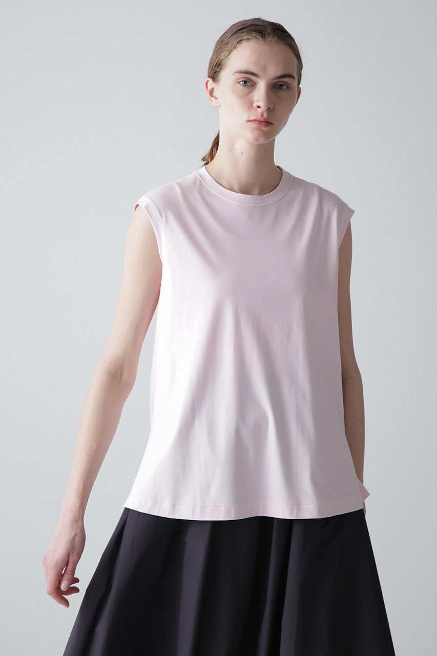 【アドーア/ADORE】のクリアハイゲージスリーブレスカットソー 人気、トレンドファッション・服の通販 founy(ファニー) 　ファッション　Fashion　レディースファッション　Fashion for Women　トップス・カットソー　Cut & Sew Tops　キャミソール&ノースリーブ　Camisoles & Sleeveless Tops　シャツ・ブラウス・オフィスカジュアル　Elegant Blouses & Button-Ups　ロングTシャツ・Tシャツ　Longline T-Shirts & Tees　カットソー・ベーシックTシャツ　Cut-and-Sewn Tops / Stretch Tees & Basics　キャミソール　Camisole, Spaghetti Strap Top　シンプル　Simple, Minimal　タンク　Tank Top, Sleeveless Top　other-7|ID: prp329100003157303 ipo3291000000035275315