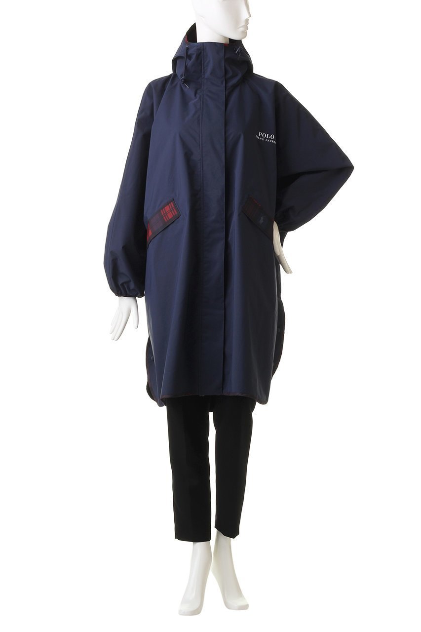 【ポロラルフローレン/POLO RALPH LAUREN】の透湿撥水無地×チェックレインポンチョ 人気、トレンドファッション・服の通販 founy(ファニー) 　ファッション　Fashion　レディースファッション　Fashion for Women　アウター　Coat / Outerwear Collection　コート・ロングコート・ピーコート　Long Coats, Peacoats & More　ポンチョ・ケープコート　Ponchos & Capes　アウトドア　Outdoor Clothing　コンパクト　Compact, Small Size　スタイリッシュ　Stylish, Fashionable　チェック　Check, Plaid, Tartan　旅行　Travel　other-2|ID: prp329100003157359 ipo3291000000032915389
