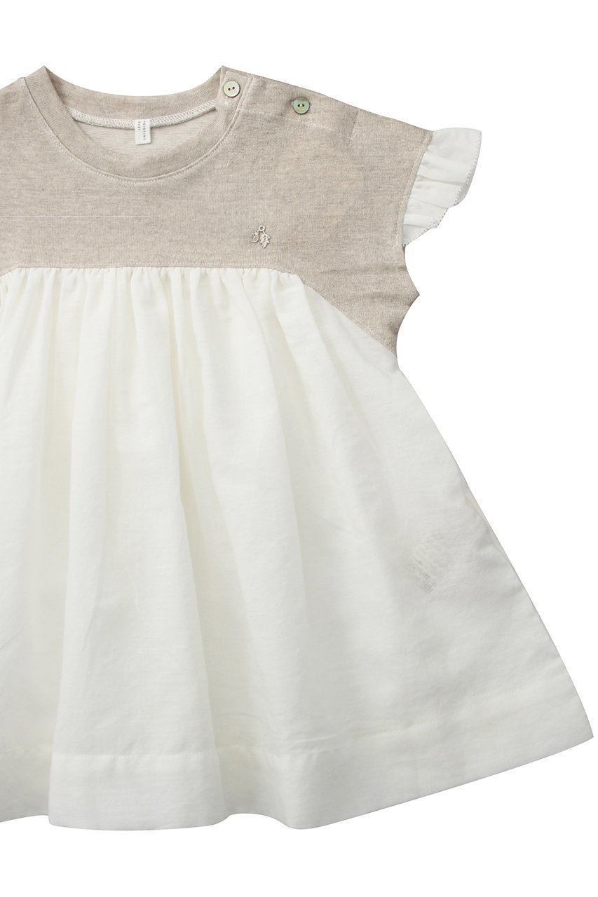 【プリスティン/PRISTINE / KIDS】の【KIDS】CLプレーティング切り替えOP 人気、トレンドファッション・服の通販 founy(ファニー) 　ファッション　Fashion　キッズファッション　KIDS　トップス・カットソー　Tops/Tees/Kids　シルバー　Silver　チュニック　Tunic　ドッキング　Docking　フリル　Frills　ベビー　Baby　モチーフ　Motif　リネン　Linen　other-3|ID: prp329100003159363 ipo3291000000031415218