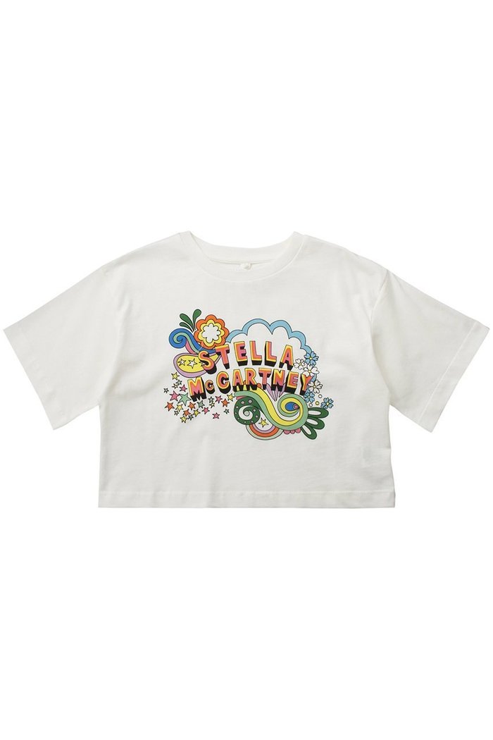 【ステラ マッカートニー/STELLA McCARTNEY / KIDS】の【KIDS】ロゴプリントコットンTシャツ インテリア・キッズ・メンズ・レディースファッション・服の通販 founy(ファニー) https://founy.com/ ファッション Fashion キッズファッション KIDS トップス・カットソー Tops/Tees/Kids カラフル Colorful クロップド Cropped ショート Short トレンド Trend プリント Print 半袖 Short Sleeve |ID: prp329100003159380 ipo3291000000026950491