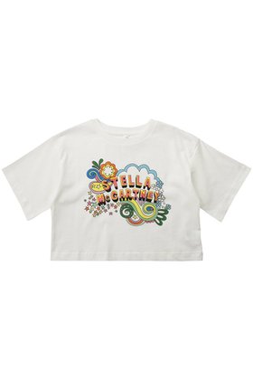 【ステラ マッカートニー/STELLA McCARTNEY / KIDS】 【KIDS】ロゴプリントコットンTシャツ人気、トレンドファッション・服の通販 founy(ファニー) ファッション Fashion キッズファッション KIDS トップス・カットソー Tops/Tees/Kids カラフル Colorful クロップド Cropped ショート Short トレンド Trend プリント Print 半袖 Short Sleeve |ID:prp329100003159380