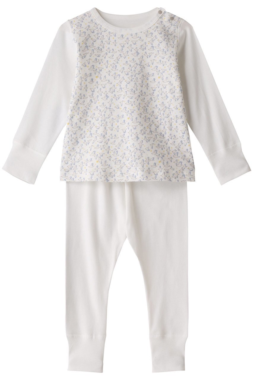 【プリスティン/PRISTINE / KIDS】の【KIDS】カモメ柄長袖パジャマ 人気、トレンドファッション・服の通販 founy(ファニー) 　ファッション　Fashion　キッズファッション　Fashion for Kids　トップス・カットソー　Cut & Sew Tops　パジャマ　Pajamas, Sleepwear　プリント　Print, Printed Pattern　ベビー　Baby, Babywear　リラックス　Relax, Relaxed Fit　長袖　Long Sleeve, Full Sleeve　 other-1|ID: prp329100003161616 ipo3291000000033666391