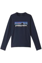 【パタゴニア/patagonia / KIDS】の【KIDS】ロングスリーブキャプリーンシルクウェイトTシャツ P-6 Logo: New Navy|ID:prp329100003165913