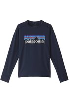 【パタゴニア/patagonia / KIDS】の【KIDS】ロングスリーブキャプリーンシルクウェイトTシャツ P-6 Logo: New Navy|ID: prp329100003165913 ipo3291000000032843353
