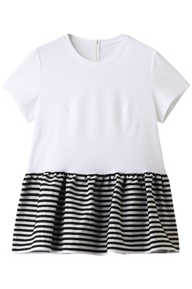 【ボーダーズ アット バルコニー/BORDERS at BALCONY】のペプラムTシャツ 人気、トレンドファッション・服の通販 founy(ファニー) ファッション Fashion レディースファッション Fashion for Women トップス・カットソー Cut & Sew Tops シャツ・ブラウス・オフィスカジュアル Elegant Blouses & Button-Ups ロングTシャツ・Tシャツ Longline T-Shirts & Tees カットソー・ベーシックTシャツ Cut-and-Sewn Tops / Stretch Tees & Basics ショート Short, Short Length シンプル Simple, Minimal スリーブ Sleeve, Long Sleeve / Short Sleeve フェミニン Feminine, Girly フリル Frill, Ruffle ペプラム Peplum, Flared Hem ボーダー Border, Stripe 定番 Standard, Basic Item |ID:prp329100003165974
