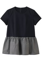 【ボーダーズ アット バルコニー/BORDERS at BALCONY】のペプラムTシャツ 大人の最旬トレンドファッション＆コーディネート founy(ファウニー) ファッション Fashion レディースファッション Fashion for Women トップス・カットソー Cut & Sew Tops シャツ・ブラウス・オフィスカジュアル Elegant Blouses & Button-Ups ロングTシャツ・Tシャツ Longline T-Shirts & Tees カットソー・ベーシックTシャツ Cut-and-Sewn Tops / Stretch Tees & Basics ショート Short, Short Length シンプル Simple, Minimal スリーブ Sleeve, Long Sleeve / Short Sleeve フェミニン Feminine, Girly フリル Frill, Ruffle ペプラム Peplum, Flared Hem ボーダー Border, Stripe 定番 Standard, Basic Item thumbnail ネイビー|ID: prp329100003165974 ipo3291000000036975763