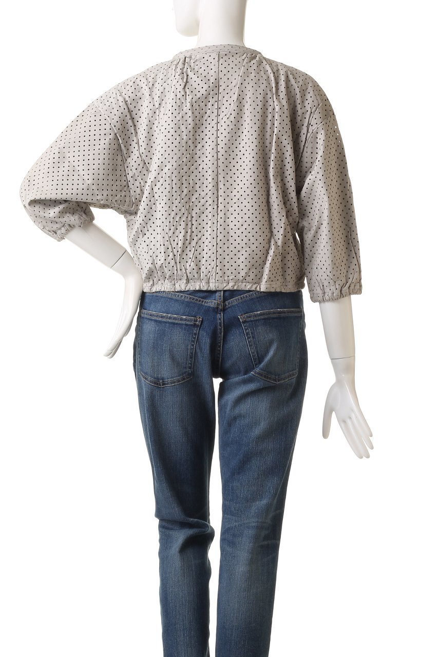 【シシ/sisii】のパンチングクロップドギャザージャケット 人気、トレンドファッション・服の通販 founy(ファニー) 　ファッション　Fashion　レディースファッション　Fashion for Women　アウター　Coat / Outerwear Collection　レディースジャケット・軽アウター　Jackets　カーディガン　Cardigan, Knitwear　シンプル　Simple, Minimal　ジャケット　Jacket, Outerwear　バルーン　Balloon, Balloon Silhouette　other-4|ID: prp329100003169326 ipo3291000000032915861
