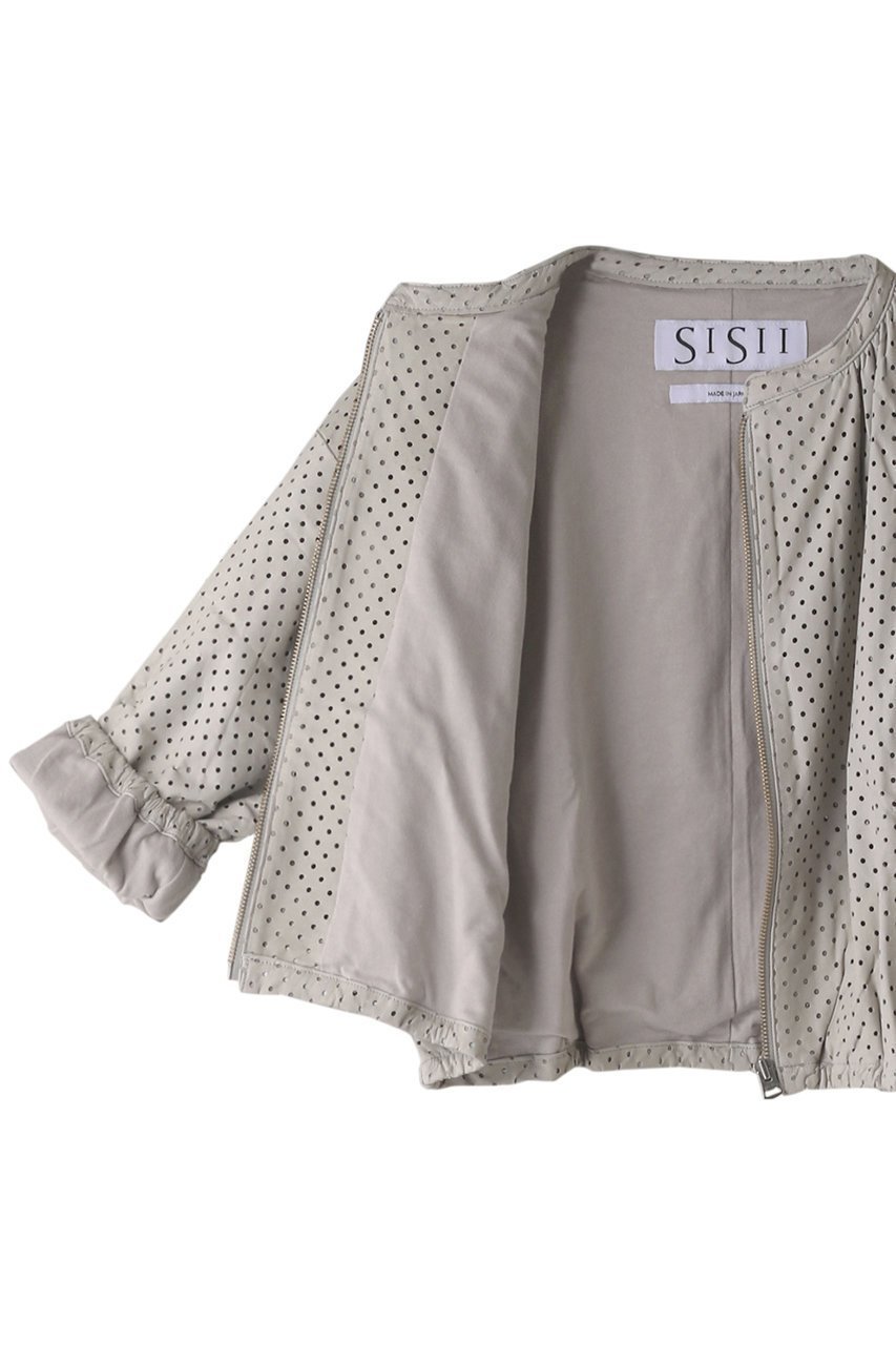 【シシ/sisii】のパンチングクロップドギャザージャケット 人気、トレンドファッション・服の通販 founy(ファニー) 　ファッション　Fashion　レディースファッション　Fashion for Women　アウター　Coat / Outerwear Collection　レディースジャケット・軽アウター　Jackets　カーディガン　Cardigan, Knitwear　シンプル　Simple, Minimal　ジャケット　Jacket, Outerwear　バルーン　Balloon, Balloon Silhouette　other-6|ID: prp329100003169326 ipo3291000000032915883