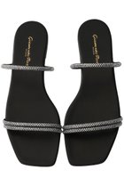 【ジャンビト ロッシ/GIANVITO ROSSI】のクリスタルストラップフラットサンダル ブラック|ID:prp329100003171366