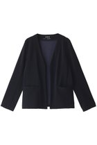 【スリー ドッツ/three dots】のCドレス スキューバ ノーカラージャケット 人気、トレンドファッション・服の通販 founy(ファニー) ファッション Fashion レディースファッション Fashion for Women アウター Coat / Outerwear Collection レディースジャケット・軽アウター Jackets ノーカラージャケット / シンプル上品コーデ Collarless Jackets ワンピース Dresses フォーマル・パーティードレス・結婚式用ドレス Elegant & Casual Dresses ジャケット Jacket, Outerwear ストレッチ Stretch, Stretchy Fabric ドレス Dress, One-Piece エレガント 上品 Elegant 旅行 Travel thumbnail ネイビー|ID: prp329100003173808 ipo3291000000032960579