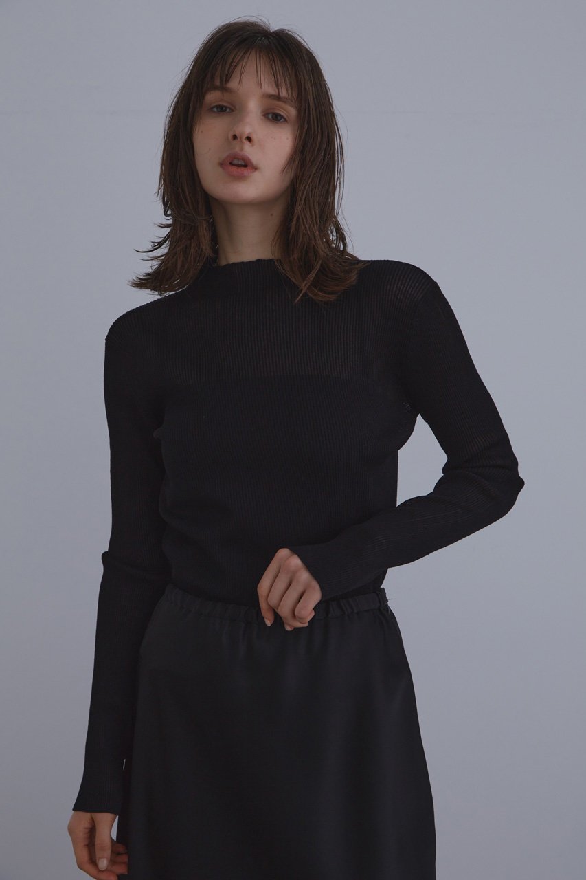 【ル フィル/LE PHIL】のシアーリブニット 人気、トレンドファッション・服の通販 founy(ファニー) 　ファッション　Fashion　レディースファッション　WOMEN　トップス・カットソー　Tops/Tshirt　ニット　Knit Tops　プルオーバー　Pullover　インナー　Inner　シアー　Sheer　ボトルネック　Bottleneck　リブニット　Rib Knit　other-3|ID: prp329100003173913 ipo3291000000031240620