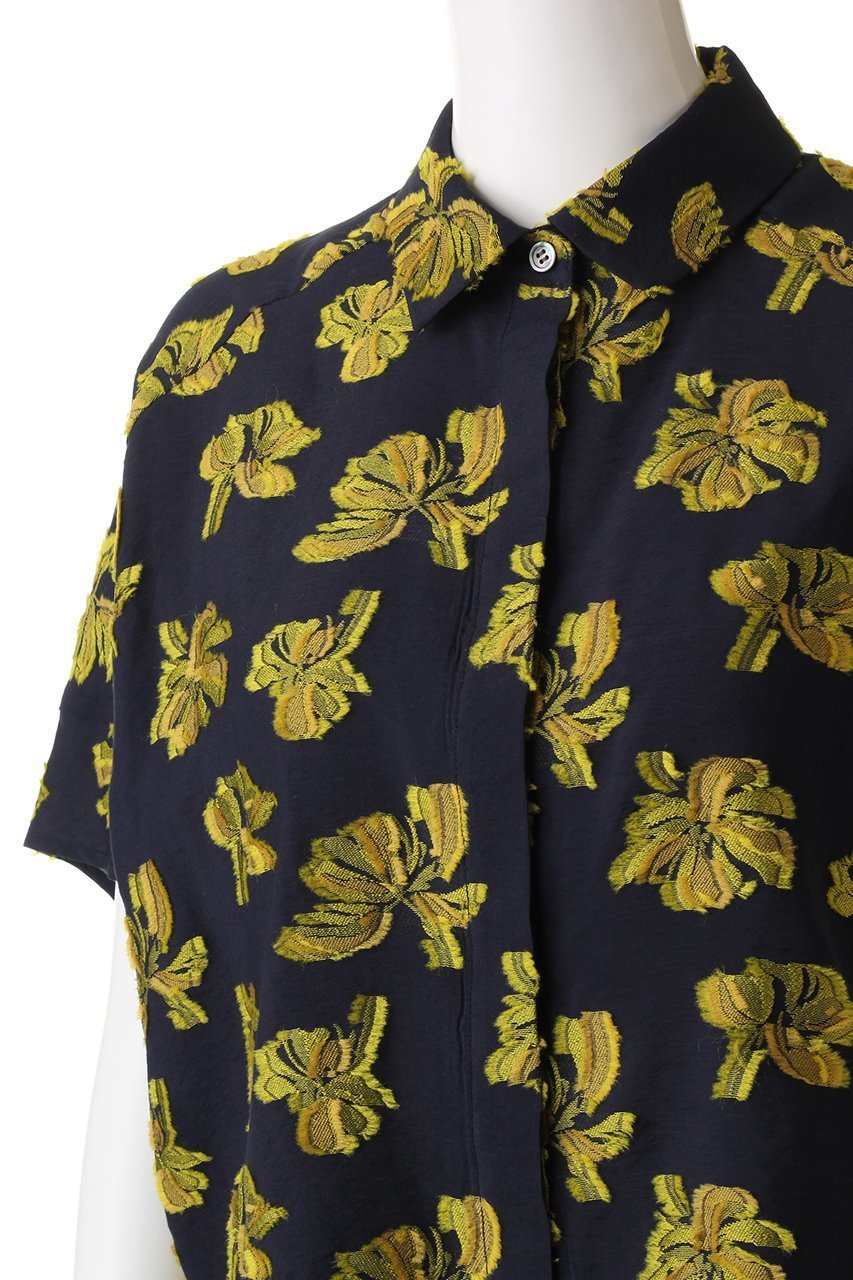 【ミディウミソリッド/MIDIUMISOLID】のフラワージャカードブラウス 人気、トレンドファッション・服の通販 founy(ファニー) 　ファッション　Fashion　レディースファッション　WOMEN　トップス・カットソー　Tops/Tshirt　シャツ/ブラウス　Shirts/Blouses　おすすめ　Recommend　なめらか　Smooth　ショート　Short　ジャカード　Jacquard　スリーブ　Sleeve　セットアップ　Set Up　トレンド　Trend　バランス　Balance　フラワー　Flower　マキシ　Maxi　エレガント 上品　Elegant　other-5|ID: prp329100003176734 ipo3291000000031414841