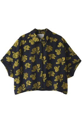 【ミディウミソリッド/MIDIUMISOLID】のフラワージャカードブラウス 人気、トレンドファッション・服の通販 founy(ファニー) ファッション Fashion レディースファッション Fashion for Women トップス・カットソー Cut & Sew Tops シャツ・ブラウス・オフィスカジュアル Elegant Blouses & Button-Ups おすすめ Recommended / Our Picks なめらか Smooth, Silky Texture ショート Short, Short Length ジャカード／ジャガード Jacquard, Woven Pattern スリーブ Sleeve, Long Sleeve / Short Sleeve セットアップ Set-Up, Coordinated Outfit トレンド Trend, Trending Now バランス Balance, Style Balance フラワー Flower, Floral マキシ Maxi, Full Length エレガント 上品 Elegant |ID:prp329100003176734