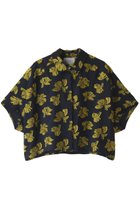 【ミディウミソリッド/MIDIUMISOLID】のフラワージャカードブラウス ネイビー×イエロー|ID: prp329100003176734 ipo3291000000036402604