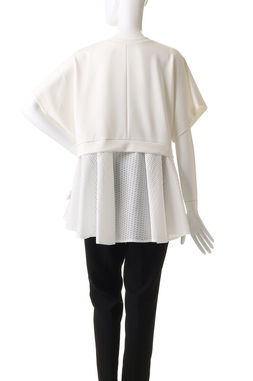 【アドーア/ADORE】のマットストレッチダンボールカットソー 人気、トレンドファッション・服の通販 founy(ファニー) 　ファッション　Fashion　レディースファッション　Fashion for Women　トップス・カットソー　Cut & Sew Tops　シャツ・ブラウス・オフィスカジュアル　Elegant Blouses & Button-Ups　ロングTシャツ・Tシャツ　Longline T-Shirts & Tees　カットソー・ベーシックTシャツ　Cut-and-Sewn Tops / Stretch Tees & Basics　カットソー　Cut and Sewn Top　ショート　Short, Short Length　ストレッチ　Stretch, Stretchy Fabric　スリーブ　Sleeve, Long Sleeve / Short Sleeve　ペプラム　Peplum, Flared Hem　メッシュ　Mesh, Net Fabric　再入荷　Restock / Back in Stock　other-4|ID: prp329100003181834 ipo3291000000032989424
