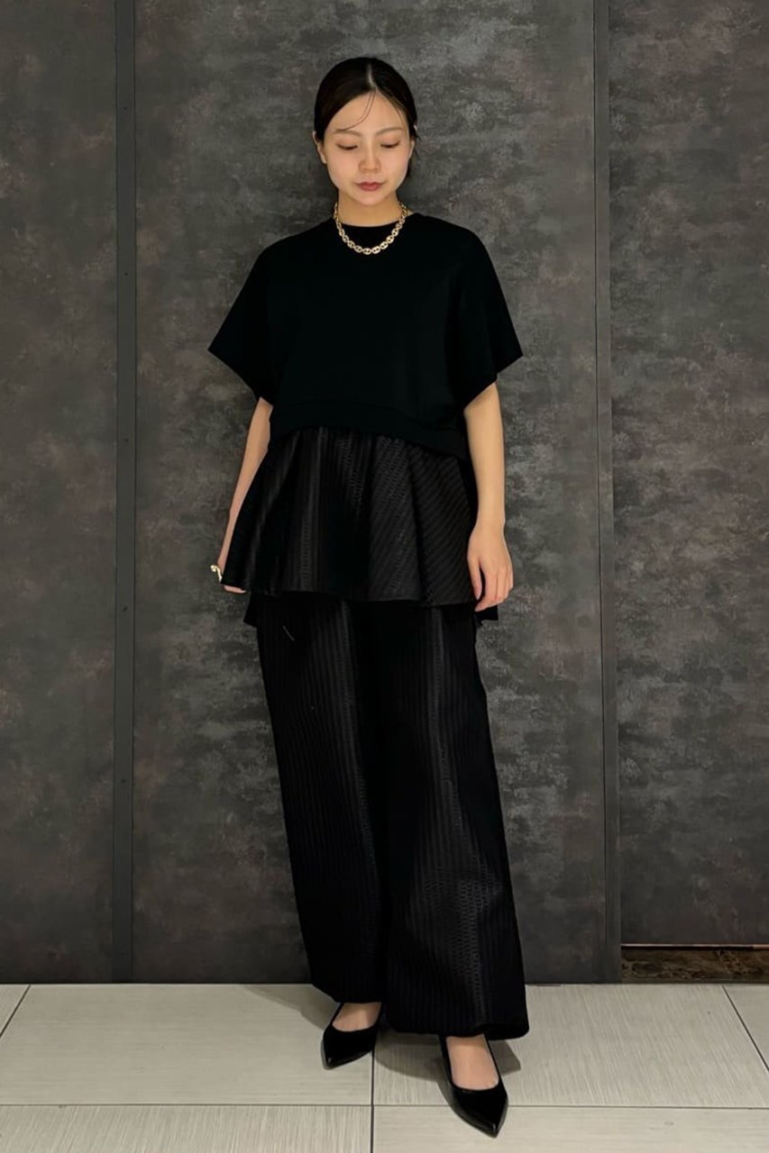 【アドーア/ADORE】のマットストレッチダンボールカットソー 人気、トレンドファッション・服の通販 founy(ファニー) 　ファッション　Fashion　レディースファッション　Fashion for Women　トップス・カットソー　Cut & Sew Tops　シャツ・ブラウス・オフィスカジュアル　Elegant Blouses & Button-Ups　ロングTシャツ・Tシャツ　Longline T-Shirts & Tees　カットソー・ベーシックTシャツ　Cut-and-Sewn Tops / Stretch Tees & Basics　カットソー　Cut and Sewn Top　ショート　Short, Short Length　ストレッチ　Stretch, Stretchy Fabric　スリーブ　Sleeve, Long Sleeve / Short Sleeve　ペプラム　Peplum, Flared Hem　メッシュ　Mesh, Net Fabric　other-5|ID: prp329100003181834 ipo3291000000033669048
