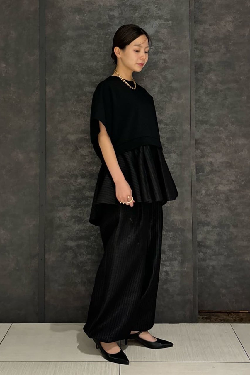 【アドーア/ADORE】のマットストレッチダンボールカットソー 人気、トレンドファッション・服の通販 founy(ファニー) 　ファッション　Fashion　レディースファッション　Fashion for Women　トップス・カットソー　Cut & Sew Tops　シャツ・ブラウス・オフィスカジュアル　Elegant Blouses & Button-Ups　ロングTシャツ・Tシャツ　Longline T-Shirts & Tees　カットソー・ベーシックTシャツ　Cut-and-Sewn Tops / Stretch Tees & Basics　カットソー　Cut and Sewn Top　ショート　Short, Short Length　ストレッチ　Stretch, Stretchy Fabric　スリーブ　Sleeve, Long Sleeve / Short Sleeve　ペプラム　Peplum, Flared Hem　メッシュ　Mesh, Net Fabric　other-6|ID: prp329100003181834 ipo3291000000033669049