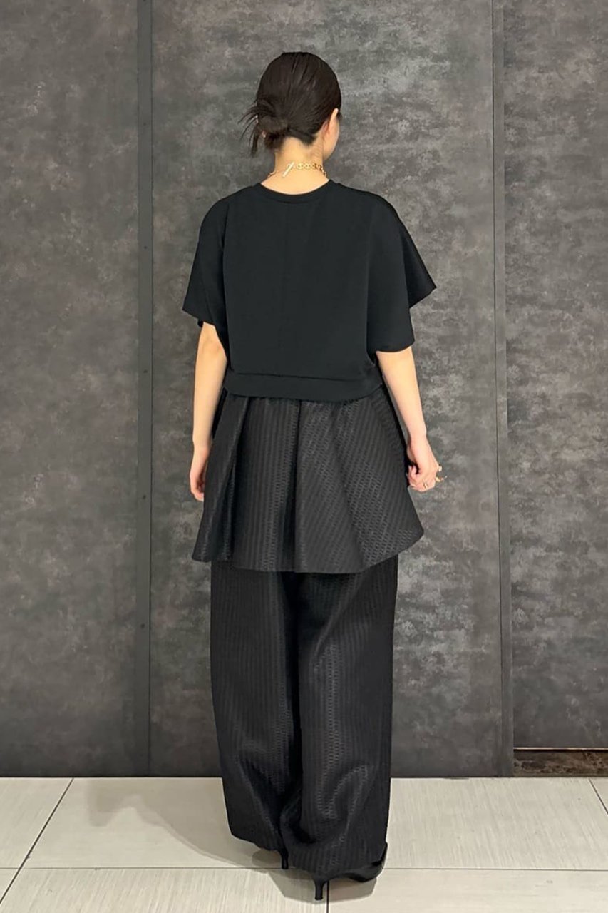 【アドーア/ADORE】のマットストレッチダンボールカットソー 人気、トレンドファッション・服の通販 founy(ファニー) 　ファッション　Fashion　レディースファッション　Fashion for Women　トップス・カットソー　Cut & Sew Tops　シャツ・ブラウス・オフィスカジュアル　Elegant Blouses & Button-Ups　ロングTシャツ・Tシャツ　Longline T-Shirts & Tees　カットソー・ベーシックTシャツ　Cut-and-Sewn Tops / Stretch Tees & Basics　カットソー　Cut and Sewn Top　ショート　Short, Short Length　ストレッチ　Stretch, Stretchy Fabric　スリーブ　Sleeve, Long Sleeve / Short Sleeve　ペプラム　Peplum, Flared Hem　メッシュ　Mesh, Net Fabric　other-7|ID: prp329100003181834 ipo3291000000033669050