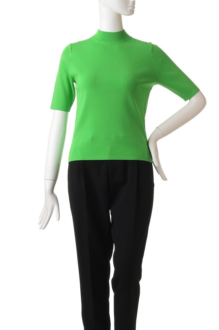 【アルアバイル/allureville】の総針モックNC5分袖プルオーバー 人気、トレンドファッション・服の通販 founy(ファニー) 　ファッション　Fashion　レディースファッション　Fashion for Women　トップス・カットソー　Cut & Sew Tops　ニット　Knit Tops & Sweaters　カジュアルプルオーバー・ニットトップス　Pullovers & Knit Tops / Casual Pullovers　コンパクト　Compact, Small Size　シンプル　Simple, Minimal　スリーブ　Sleeve, Long Sleeve / Short Sleeve　ハイネック　High Neck, Mock Neck　ハーフ　Half, Half-Length　夏　Summer　春　Spring　S/S・春夏　SS, Spring/Summer, Warm Season　other-2|ID: prp329100003185532 ipo3291000000036224643